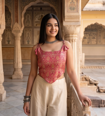 Buy Best Ethnic Corset Online | Designer Blouses for Sarees & Lehengas