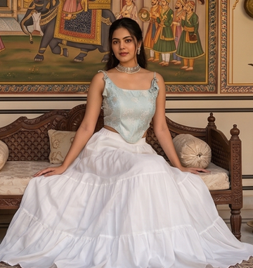 Dandiya Ready Ethnic Corset Tops: Shop Padded Blouses Online